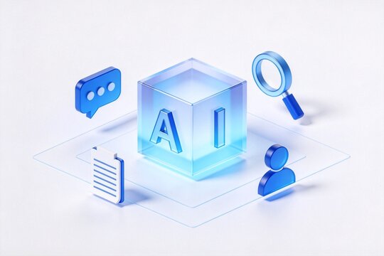 AI technology concept with icons
