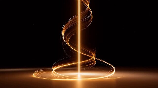 Abstract glowing spiral light design