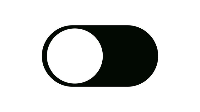  Minimalist Green Toggle Switch Animation on White Background 4K Loop