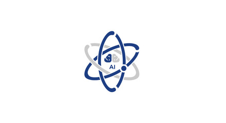 Artificial intelligence cloud computing orbit icon © Agu