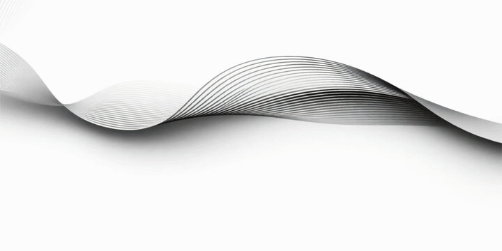 Abstract Wavy Background with Shiny Silver Spoon Isolated on White Modern Kitchen Utensil Design Stock Illustration