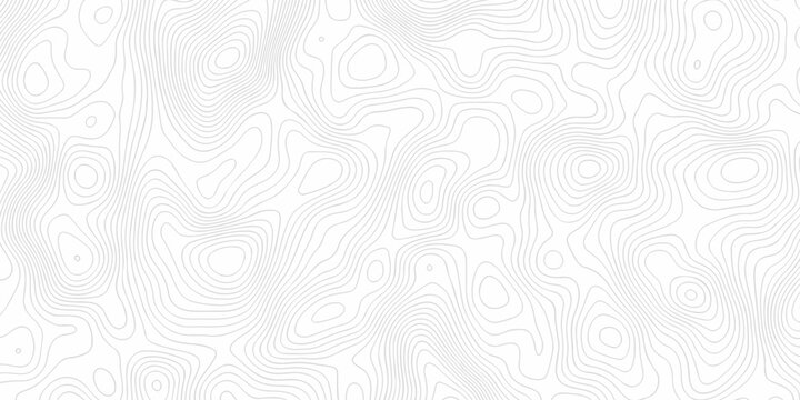 Minimal white landscape topography map area wallpaper. minimal topo paper lines. Topographic contour lines grid map fabric pattern. Geographic mountain relief. Contour hiking design.