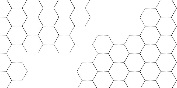 Hexagonal paper Background. Luxury White Pattern. Futuristic abstract honeycomb mosaic white background. geometric mesh cell texture. modern futuristic wallpaper.