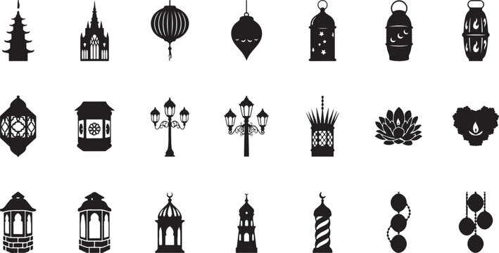 Islamic Symbols And Icons Collection. 275