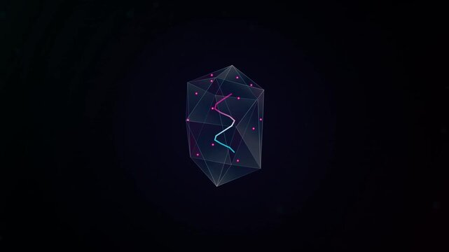 Animated of Holographic Virus Structure