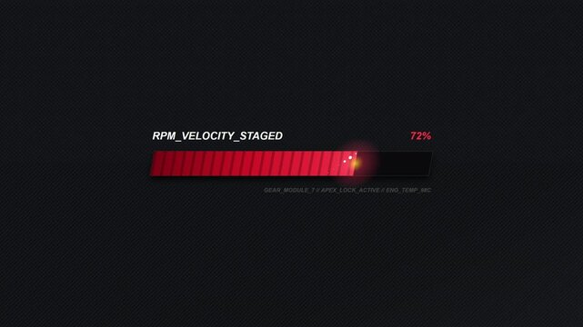 Animated of Loading Bar on Carbon Fiber Racing Stripe