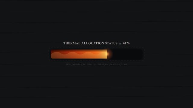 Animated of Loading Bar on Leather Stamped Luxury Dashboard