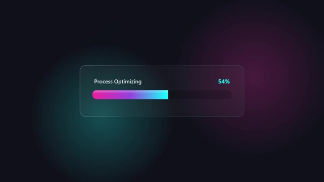 Animated of Loading Bar on Frosted Glassmorphism Overlay