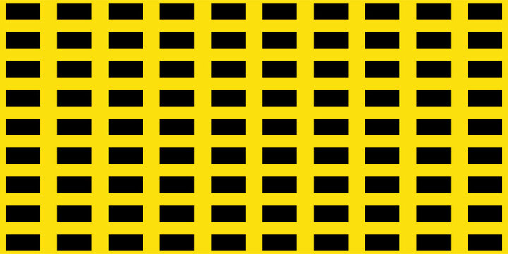 abstract monochrome repeatable black minus wave pattern on yellow.