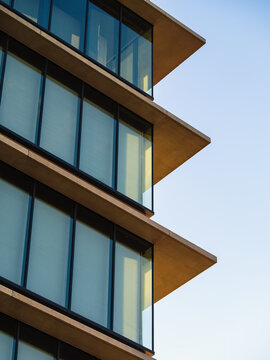 Modern building Glass facade Window pattern Architecture details Geometric pattern