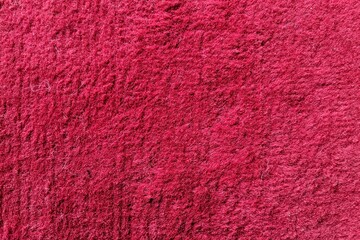 Close-up background texture of soft red plush fabric or carpet © Putu