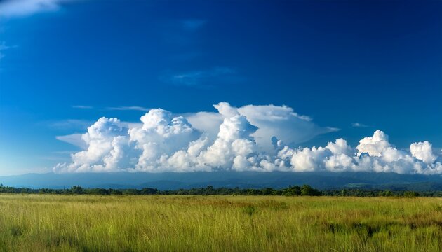 Beautiful Blue Sky With Cloudy In Mornig Light