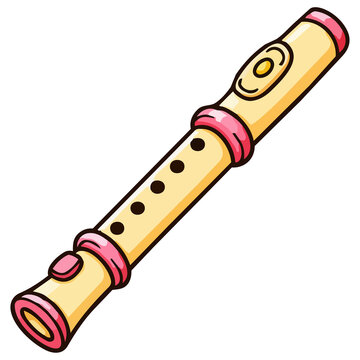 Music Instrument Illustration - Flute