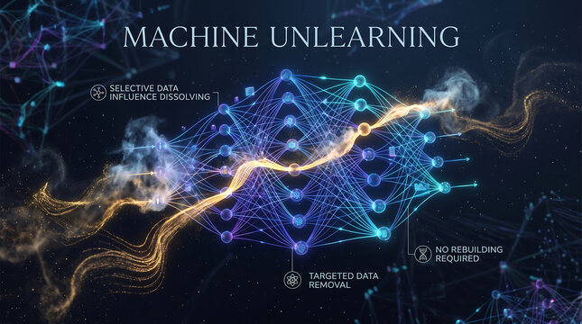 Conceptual Visualization of Artificial Intelligence Model Machine Unlearning and Data Privacy Processes