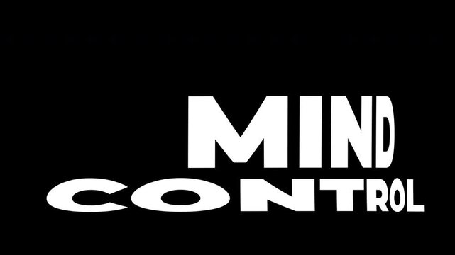 Mind Control Dynamic Kinetic Warp Text Animation Alpha Channel 4K