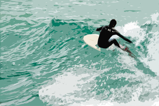 surfer in action