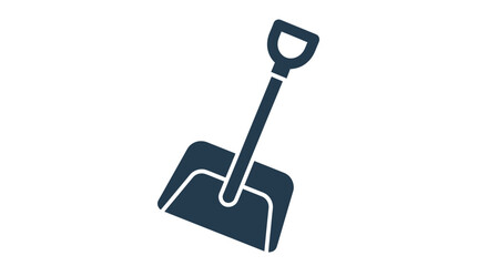 Black snow shovel silhouette icon © gudangPIXEL