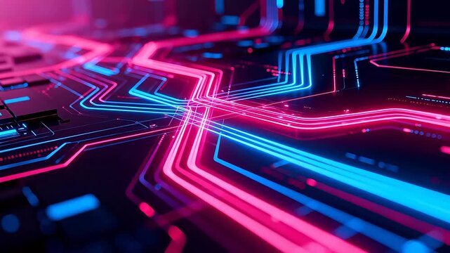 Neon circuit patterns
