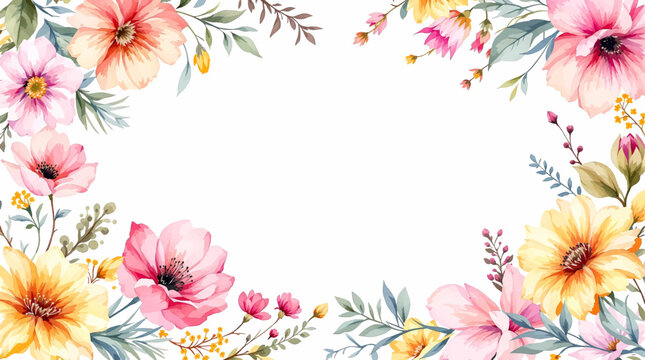 Splashes of bright spring colors dancing beautifully on the edges.
