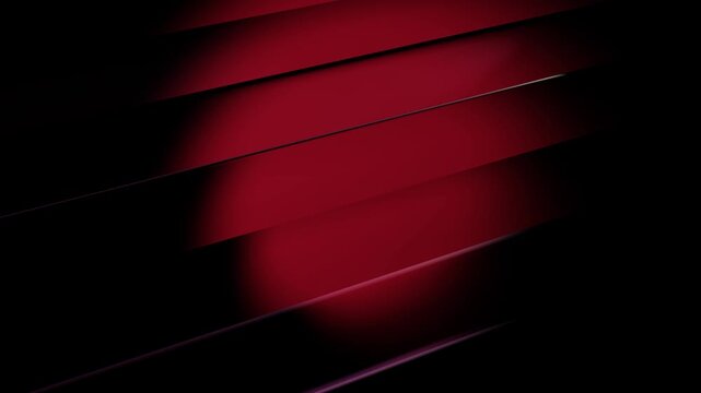 Glossy red metallic layers receding into dark void minimalist 3D digital space dramatic low key lighting