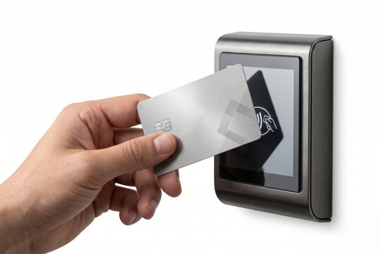 Key card tapping access control card reader hand contactless security entry door authentication, hand tapping key card contactless access control reader for secure door entry and modern
