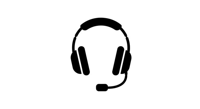 Headphones with a microphone represent the essential tool for customer support agents and remote workers communicating in a professional business environment.