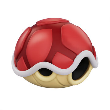 Turtle shell Red | 3D illustration