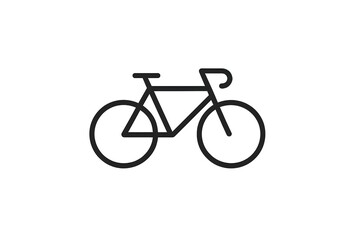 Fototapeta premium Minimalist Bicycle Cycling Icon Vector