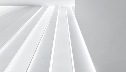 Obraz premium Minimalist White Room with Plant and Sunlight