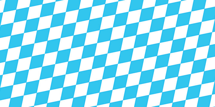 Bavarian Oktoberfest seamless pattern with blue and white rhombus Flag of Bavaria Oktoberfest blue checkered background Wallpaper Vector old diamonds background