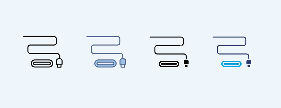 Usb C Multiple Icon Illustration Vector