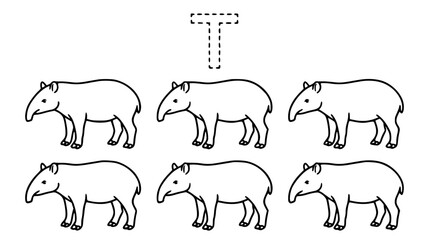 Obraz premium Thicken and colour in the tapir