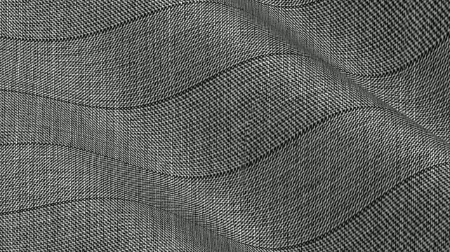 Elite Italian Light Gray Pinstripe Wool Fabric draping in soft clean waves of premium executive stripe pattern and high end tailoring material
