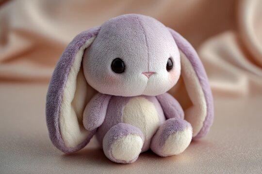 Adorable Purple Plush Bunny Toy