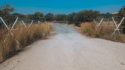 Naklejka premium Nicosia capital of Cyprus with UN buffer zone