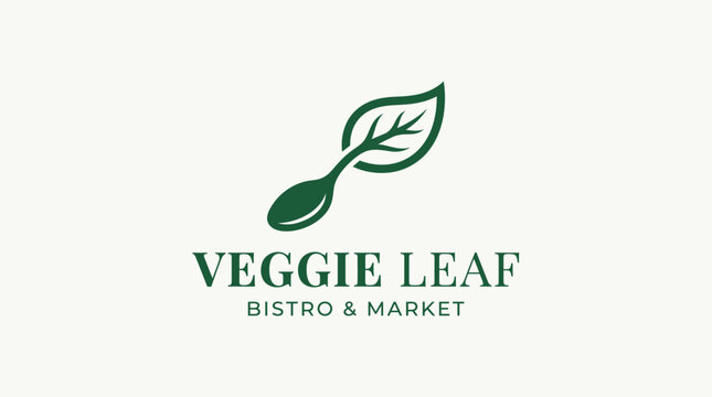 healthy food logo template, icon, symbol