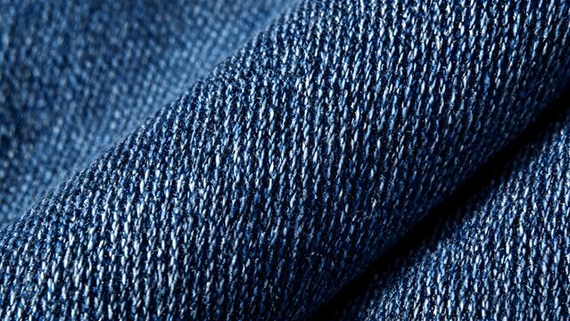 Closeup of blue denim fabric texture