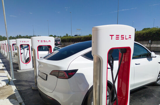 Tesla Electric car charging station