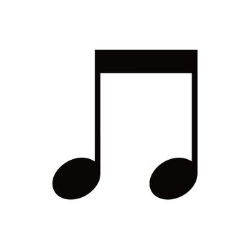 連桁付き八分音符アイコン ベクター
