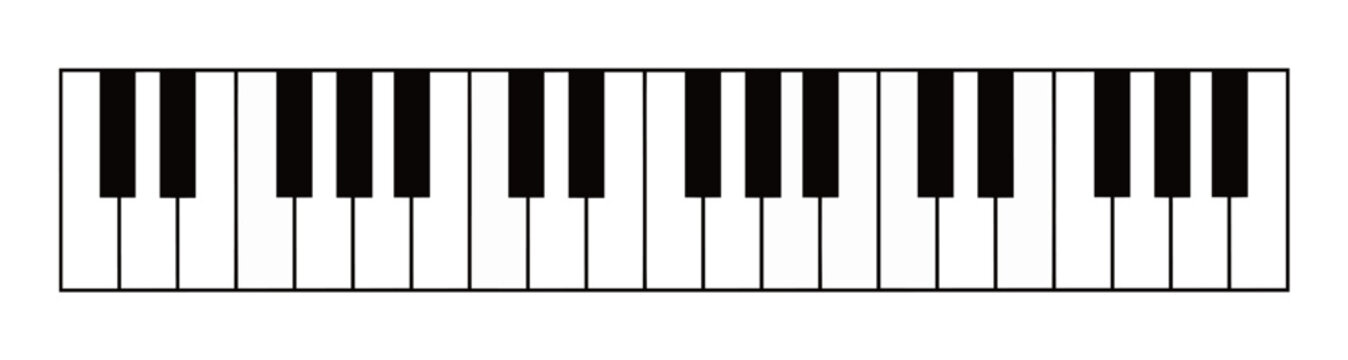 ピアノ鍵盤イラスト ベクター