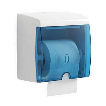 Blue electrical outlet with open cover