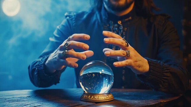Fortune teller with a crystal ball.