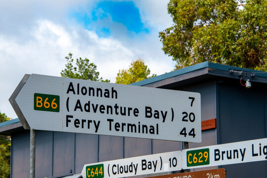 Main Road B66 on Bruny Island - Tasmania