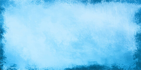 Blue watercolor grunge winter background with snowflakes, frost, ice crystal texture, ocean sky tones, festive Christmas cold season abstract design backdrop © Anna