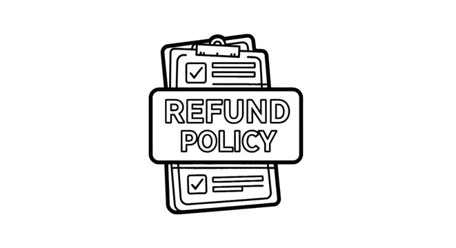 Refund Policy Document Icon Design.