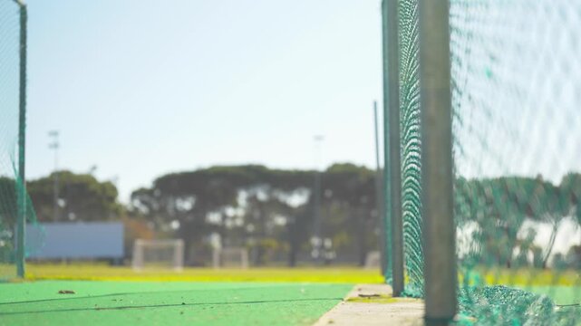Cricket nets at a local cricket club.