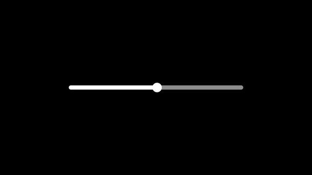 Progress bar or slider animation on a black background, indicating loading or progress in motion.