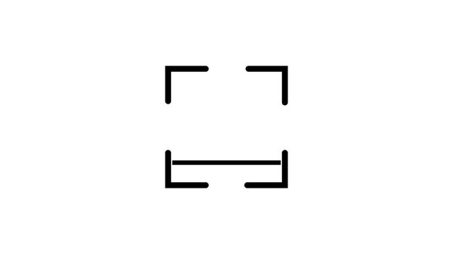 Minimalist barcode scanner animation footage with a black and white theme.