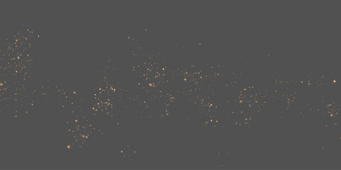 Transparent png gold glitter dust particle wave trail overlay with glowing sparkling light bokeh magic stars effect background golden horizontal isolated particles sparkles magical stream radiant © Sergey