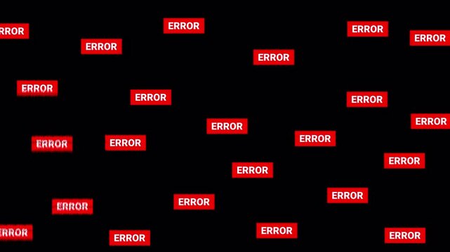 many error overlay error code vibrate with a grunge glitch effect for warning video